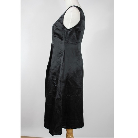 Studio 412 Black Satin Midi Dress Small - Picture 4 of 7